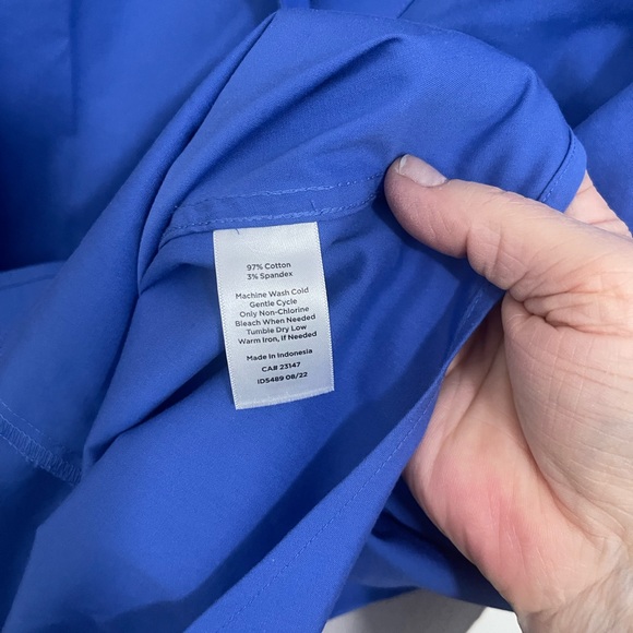 Talbots Plus Blue Collared Blouse - Picture 4 of 4